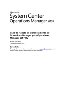 Guia do Pacote de Gerenciamento do Operations Manager para