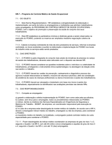 NR-7 - PROGRAMA DE CONTROLE MÉDICO DE SAÚDE