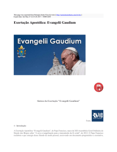 Exortação Apostólica: Evangelii Gaudium : : http://santaclaraimbarie