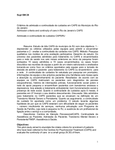 O projeto de pesquisa - (LTC) de NUTES