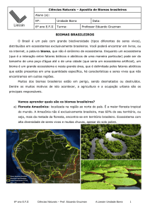Ciências Naturais – Apostila de Biomas brasileiros Aluno (a): Nº