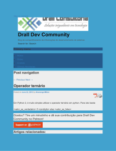 Operador ternário : Drall Dev Community : http://devblog.drall.com.br