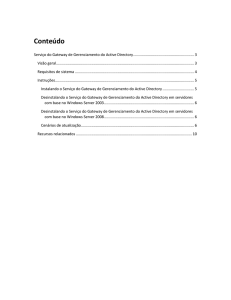 Serviço do Gateway de Gerenciamento do Active Directory