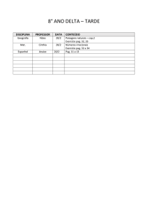 8° ANO DELTA – TARDE DISCIPLINA PROFESSOR DATA