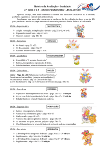 Roteiro de Avaliacao – 5os anos