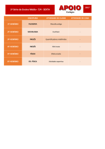 1ª Série do Ensino Médio– 7/4