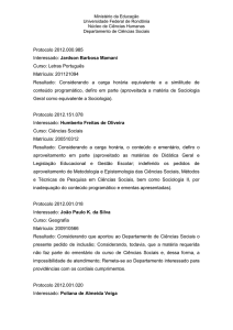 Resultado - Departamento de Ciências Sociais