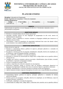 Plano de Ensino - SOL - Professor | PUC Goiás