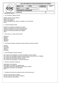 QUÍMICA- Profª:ALESSANDRA - COC Imperatriz Unidade II