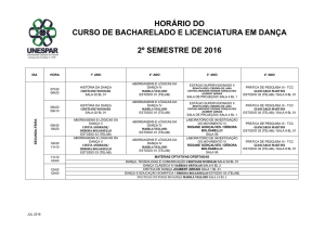 Grade horária e ensalamento 2016