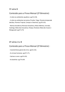 5ª série B Conteúdo para a Prova Mensal (2º Bimestre):