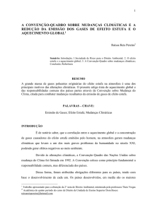 A CONVENÇÃO-QUADRO SOBRE MUDANÇAS CLIMÁTICAS E A