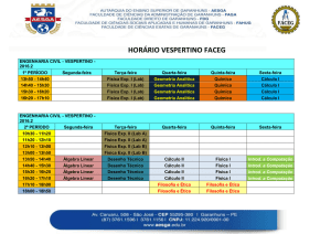 horário vespertino faceg