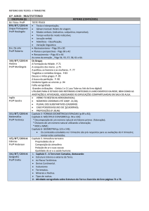 ROTEIRO DOS TESTES- II TRIMESTRE 6º ANO