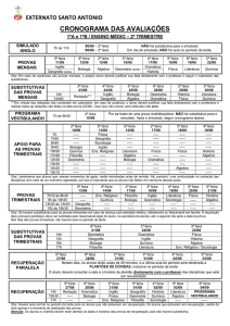 externato santo antonio cronograma das avaliações