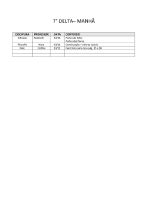 7° DELTA– MANHÃ DISCIPLINA PROFESSOR DATA CONTEÚDO