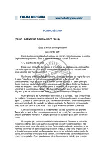 PORTUGUÊS 2014 (PC-SE / AGENTE DE POLÍCIA / IBFC / 2014