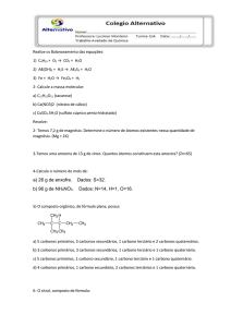 Realize os Balanceamento das equações: 1) C4H10 + O2 → CO2 +