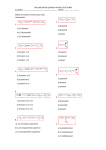 EVALUACION DE QUIMICA 4º MES DE OCTUBRE ALUMNO