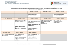 Calendário dos Exames 9.º ano - Agrupamento de Escola Poeta