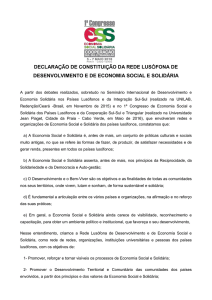 declaração de constituição da rede lusófona de desenvolvimento e