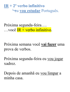 IR + 2º verbo infinitivo