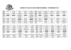 Horário do 6º ano ao 9º ano do Ensino Fundamental – 08 fevereiro