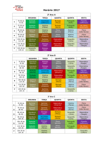 Horário – 2º Ano