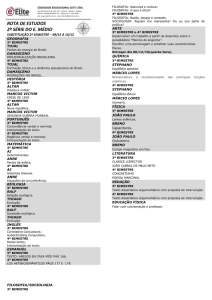 ROTA DE SUBSTI 2º ANO 2º SEMESTRE