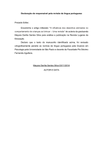 Declaração do responsável pela revisão da língua portuguesa