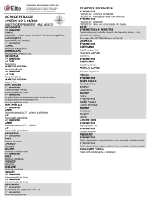 ROTA DE SUBSTI 3º ANO 2º SEMESTRE