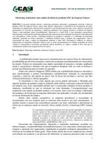 Marketing Ambiental: uma análise da linha de