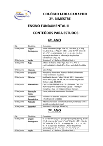 Provas - 2o. bimestre - Ensino Fundamental II