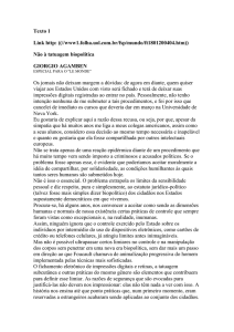 Texto 1 Link http: ((//www1.folha.uol.com.br/fsp/mundo