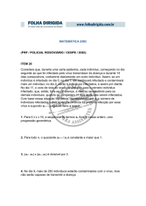 MATEMÁTICA 2002 (PRF / POLICIAL RODOVIÁRIO / CESPE / 2002