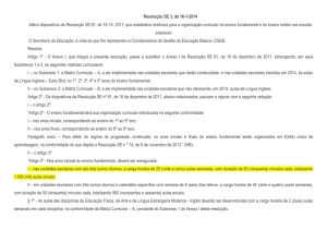 Resolução SE 03-2014 - Carga Horaria PEB-I