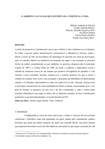 o aborto e as causas que justificam a violência à vida