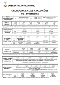 externato santo antonio cronograma das avaliações 7ºc – 3º trimestre