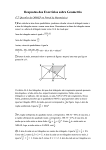 Respostas dos Exercícios sobre Geometria