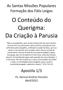 Conteudo do Querigma 1 2015 - Paróquia São Paulo Apóstolo