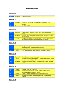 Agenda 18/10/2016 Série: 6º B Geografia Pág. 208 e 209 (s/r) Série