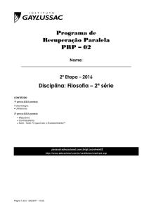 Programa - Filosofia - PRP 02 - 2a Serie - 2016