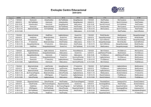 Horário Escolar - Centro Educacional Evolução