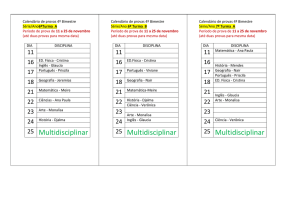 calendário 4º Bimestre