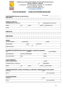 formulário de inscrição para curso de extensão