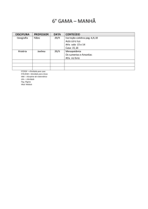 6° gama – manhã