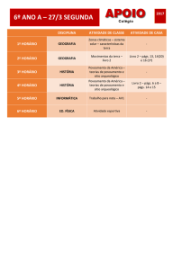 6º ano a – 27/3 segunda