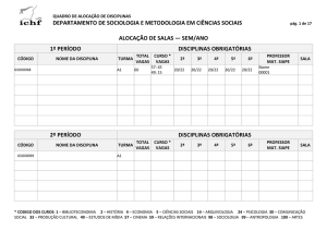 DISCIPLINAS OBRIGATÓRIAS PARA O CURSO DE FILOSOFIA