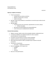 Empreendedorismo Profº Edmilson Costa 10/03/2010 Natureza e