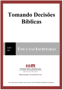 Ética nas Escrituras Tomando Decisões Bíblicas